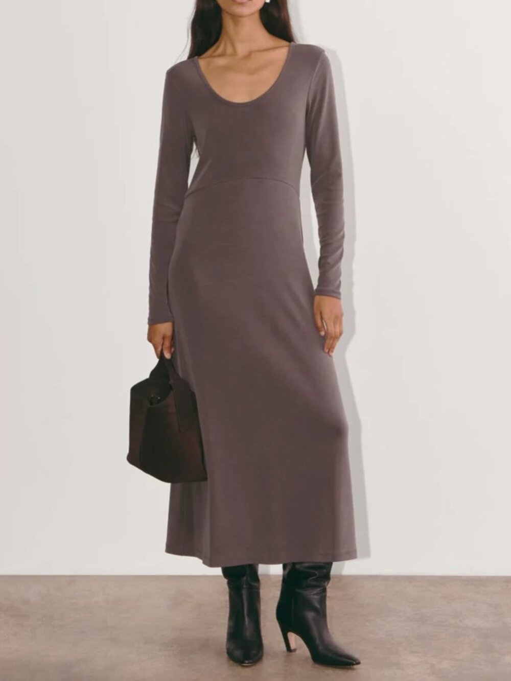 NWT Everlane The Maddie Dress in Butterknit | Espresso, Size M, Retail $118